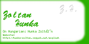 zoltan hunka business card